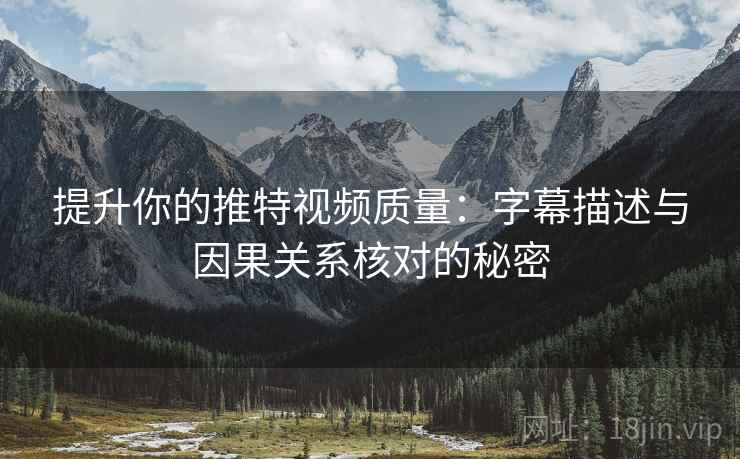 提升你的推特视频质量：字幕描述与因果关系核对的秘密