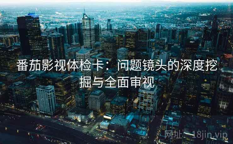 番茄影视体检卡：问题镜头的深度挖掘与全面审视