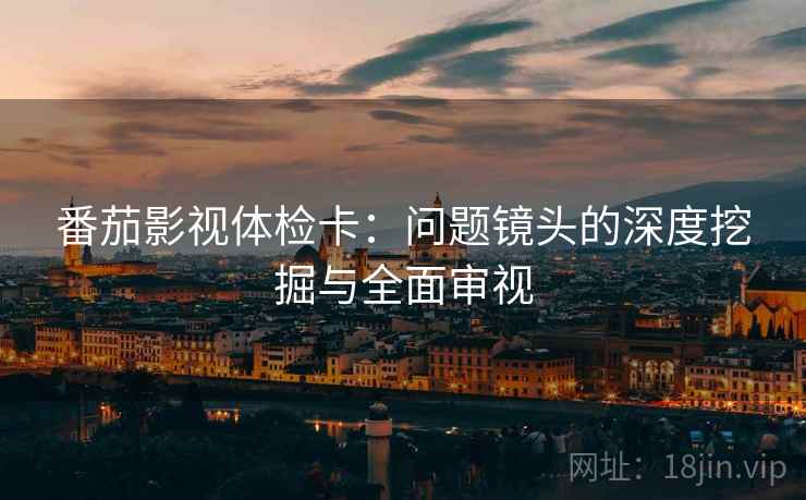 番茄影视体检卡：问题镜头的深度挖掘与全面审视